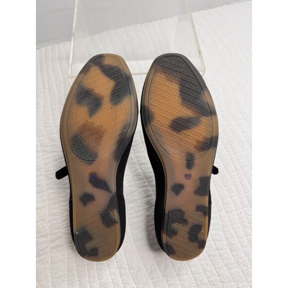 Rothy’s Black Slip On The Square Toe Mary Jane Flats Woman’s Size 7 - Picture 13 of 14
